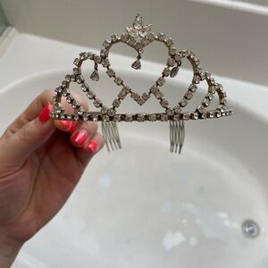Icing Silver Rhinestone Tiara Comb